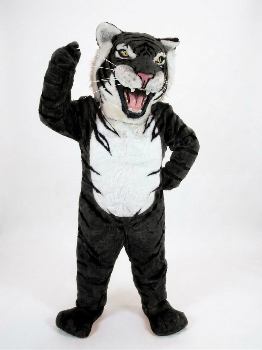 Bengal Tiger Mascot (Polyfoam) - Short fur / Black mascot costume