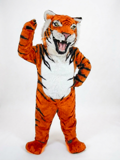 Bengal Tiger Mascot (Polyfoam) - Short fur / Bright Orange mascot costume