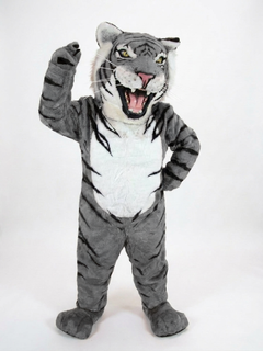 Bengal Tiger Mascot (Polyfoam) - Short fur / Grey mascot costume