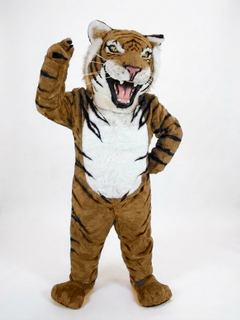 Bengal Tiger Mascot (Polyfoam) - Short fur / Light Brown mascot costume
