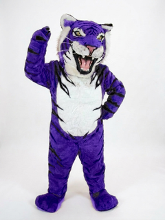 Bengal Tiger Mascot (Polyfoam) - Short fur / Purple mascot costume