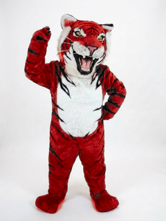 Bengal Tiger Mascot (Polyfoam) - Short fur / Red mascot costume