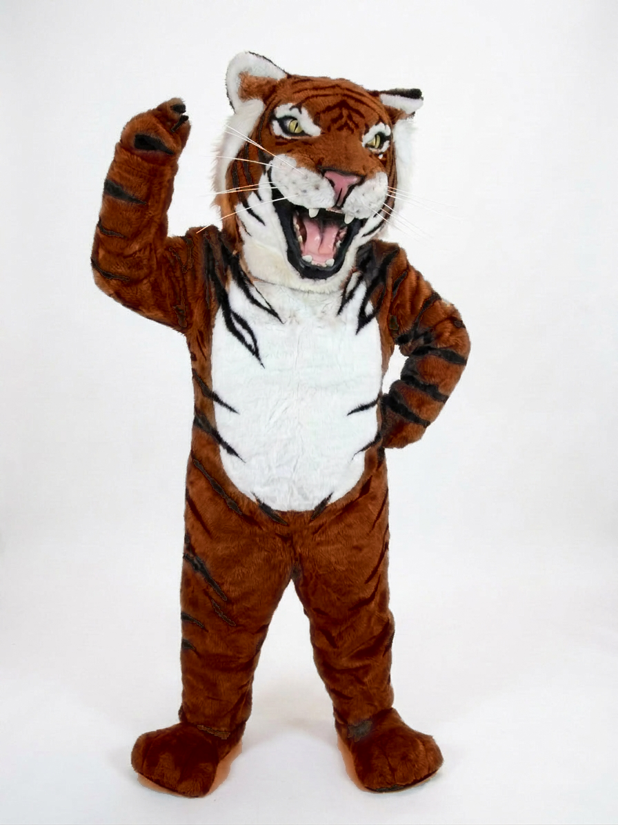 Bengal Tiger Mascot (Polyfoam) - Short fur / Rust mascot costume