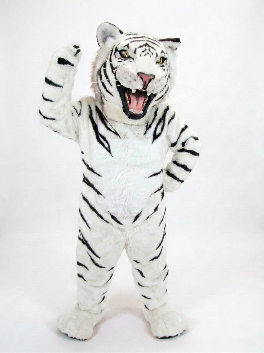 Bengal Tiger Mascot (Polyfoam) - Short fur / White mascot costume