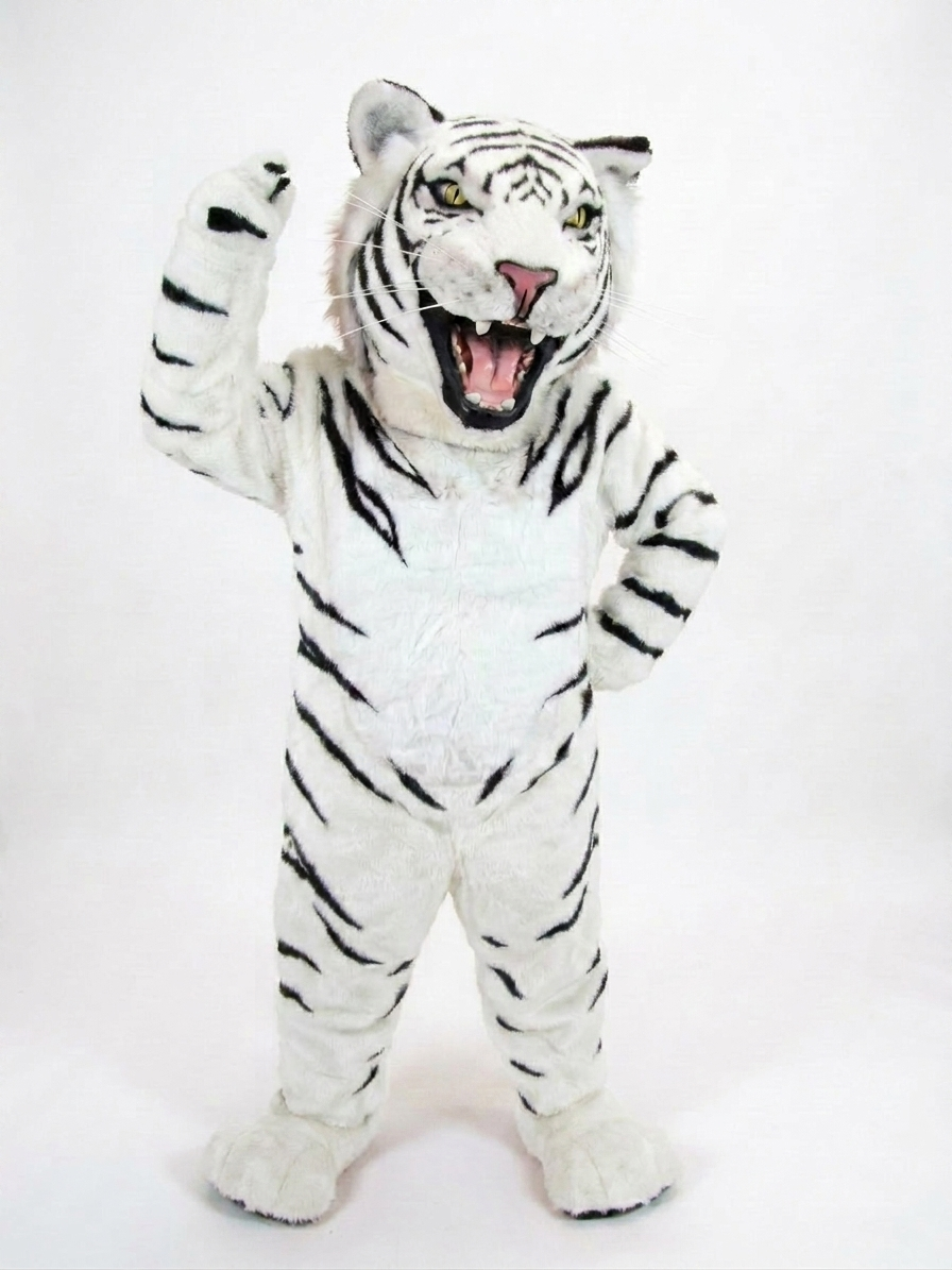 Bengal Tiger Mascot (Polyfoam) - Short fur / White mascot costume
