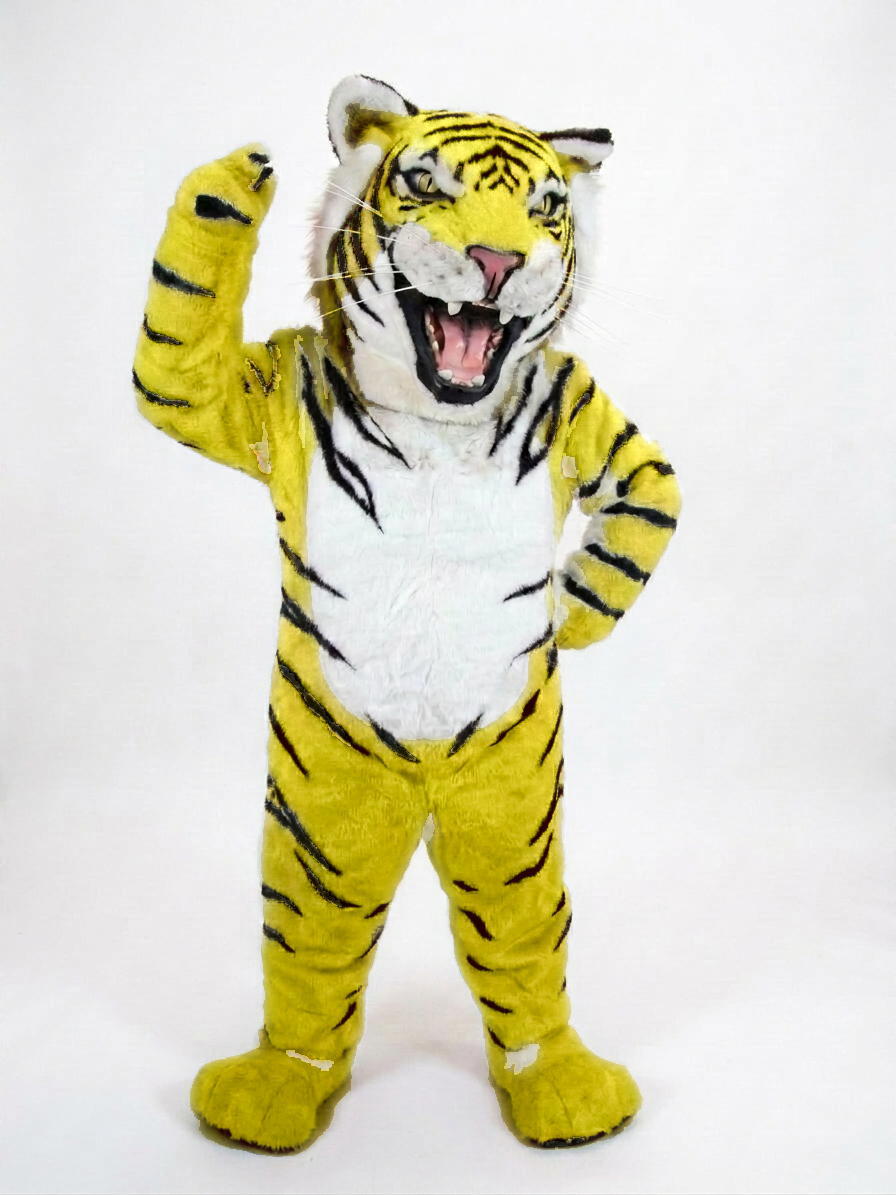 Bengal Tiger Mascot (Polyfoam) - Short fur / Yellow mascot costume