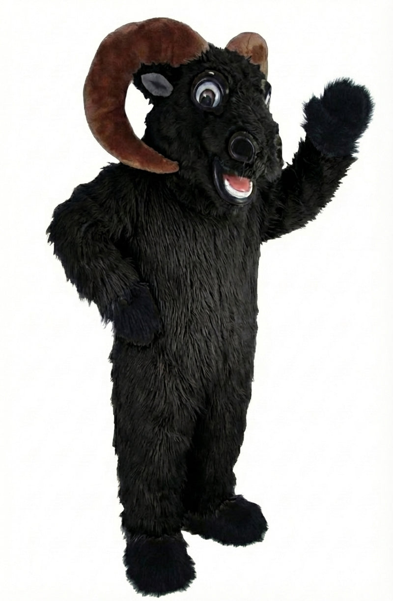 Bighorn Mascot - Long fur / Black mascot costume
