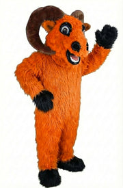 Bighorn Mascot - Long fur / Bright Orange mascot costume