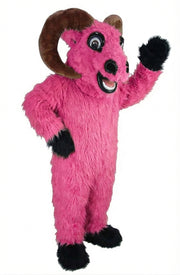 Bighorn Mascot - Long fur / Bright Pink mascot costume