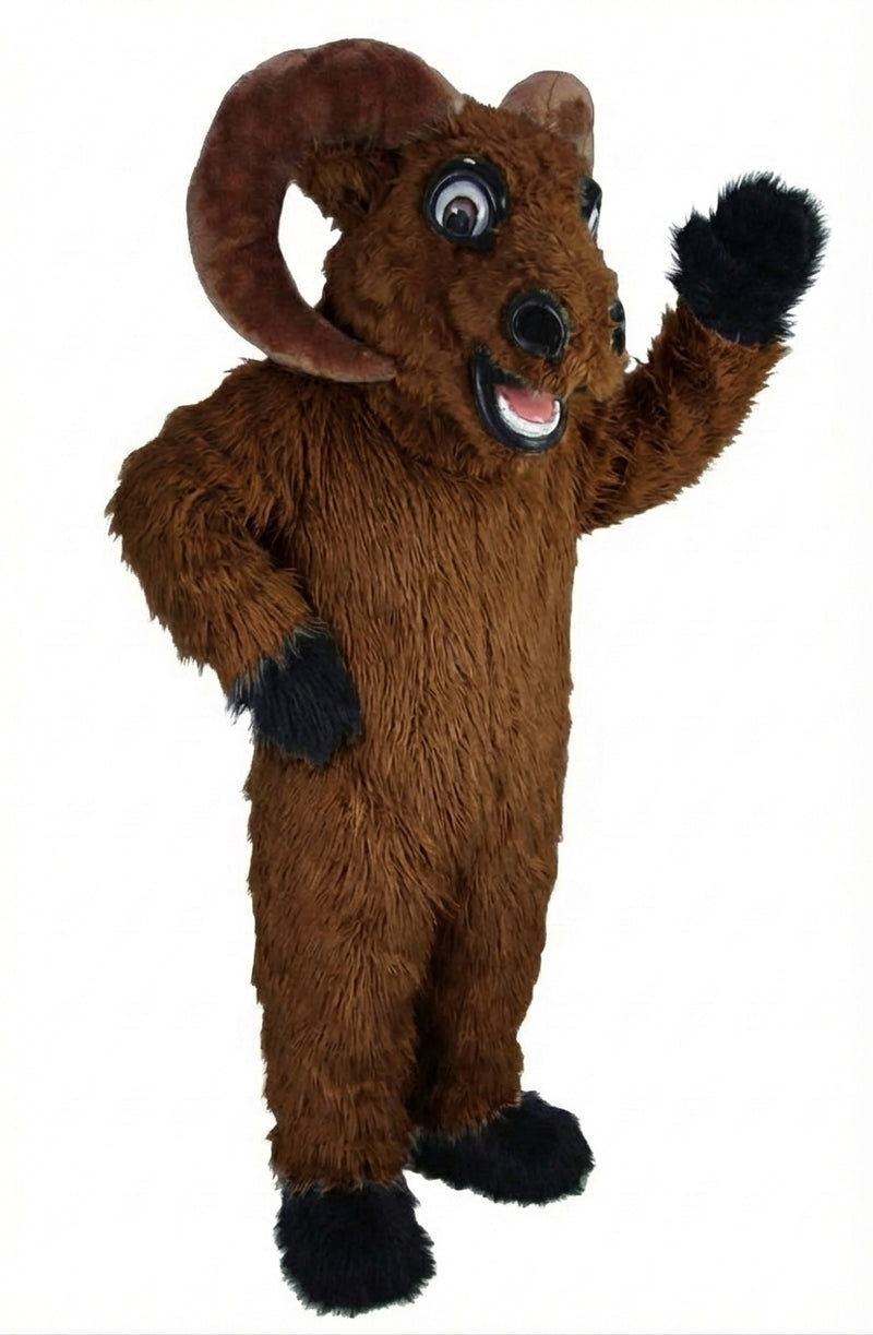 Bighorn Mascot - Long fur / Dark Brown mascot costume