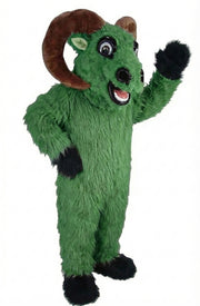 Bighorn Mascot - Long fur / Green mascot costume