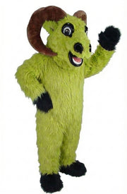 Bighorn Mascot - Long fur / Lime mascot costume