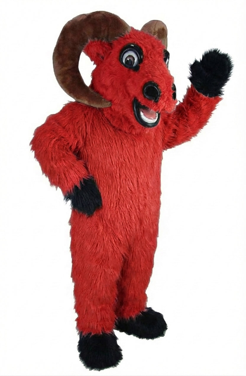 Bighorn Mascot - Long fur / Red mascot costume
