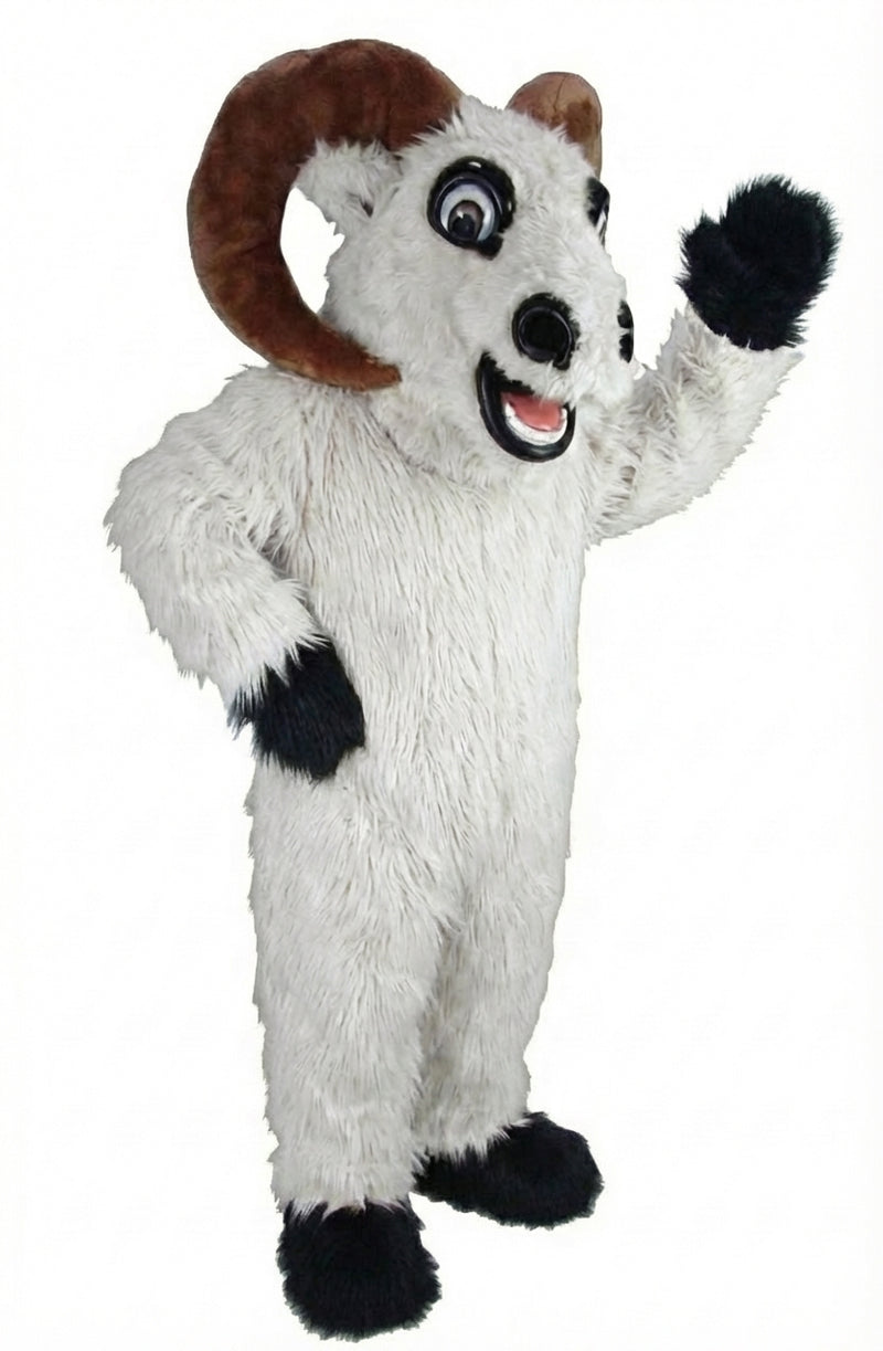 Bighorn Mascot - Long fur / White mascot costume
