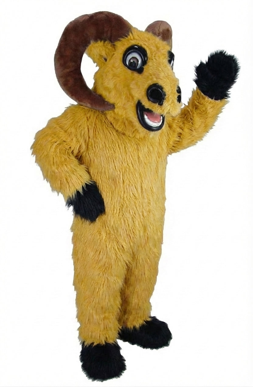 Bighorn Mascot - Long fur / Yellow mascot costume