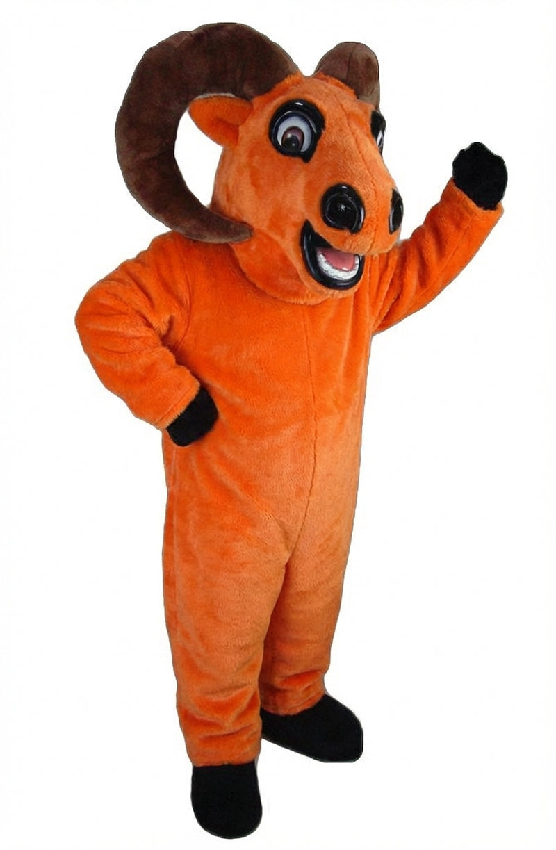 Bighorn Mascot - Short fur / Bright Orange mascot costume