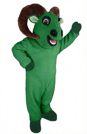 Bighorn Mascot - Short fur / Green mascot costume