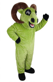 Bighorn Mascot - Short fur / Lime mascot costume