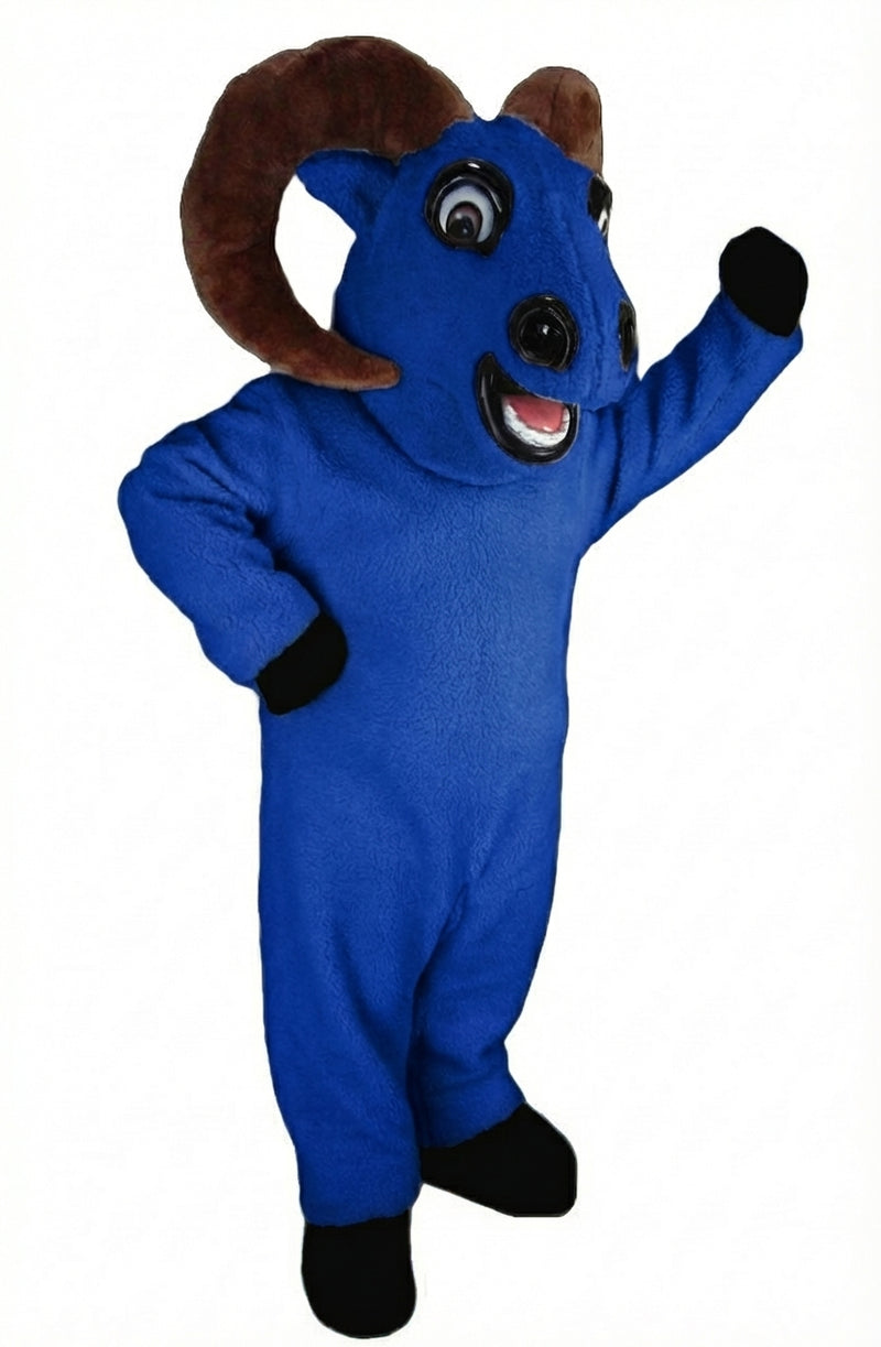 Bighorn Mascot - Short fur / Royal blue mascot costume