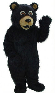 Black Bear Mascot - Long fur / Black mascot costume