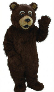 Black Bear Mascot - Long fur / Dark Brown mascot costume