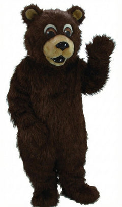 Black Bear Mascot - Long fur / Dark Brown mascot costume