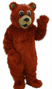 Black Bear Mascot - Long fur / Rust mascot costume