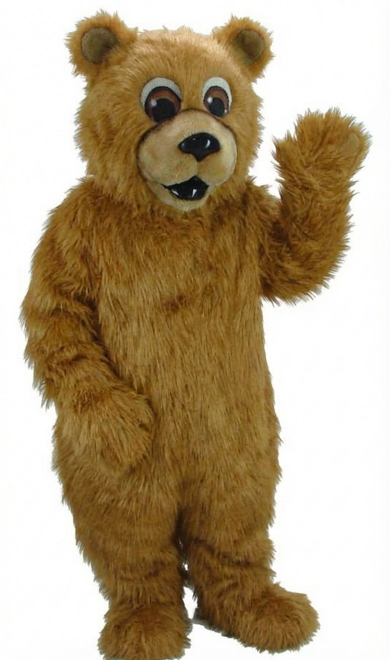 Black Bear Mascot - Long fur / Tan mascot costume