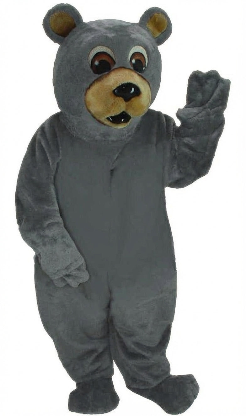 Black Bear Mascot - Short fur / Grey mascot costume