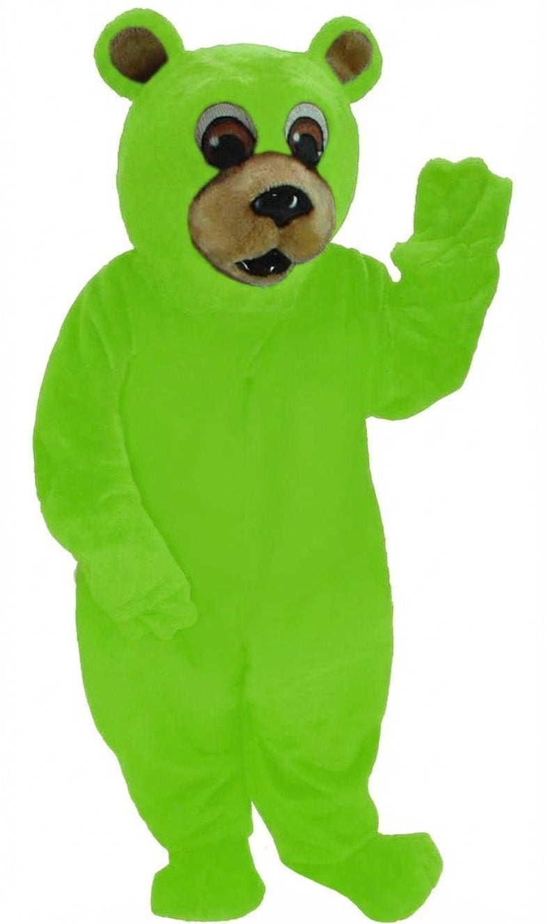 Black Bear Mascot - Short fur / Lime mascot costume