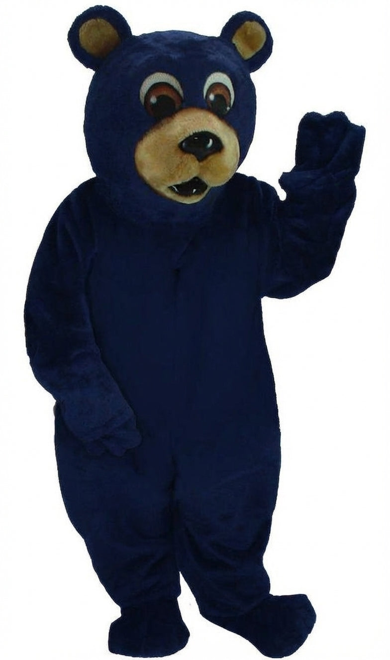 Black Bear Mascot - Short fur / Navy Blue mascot costume
