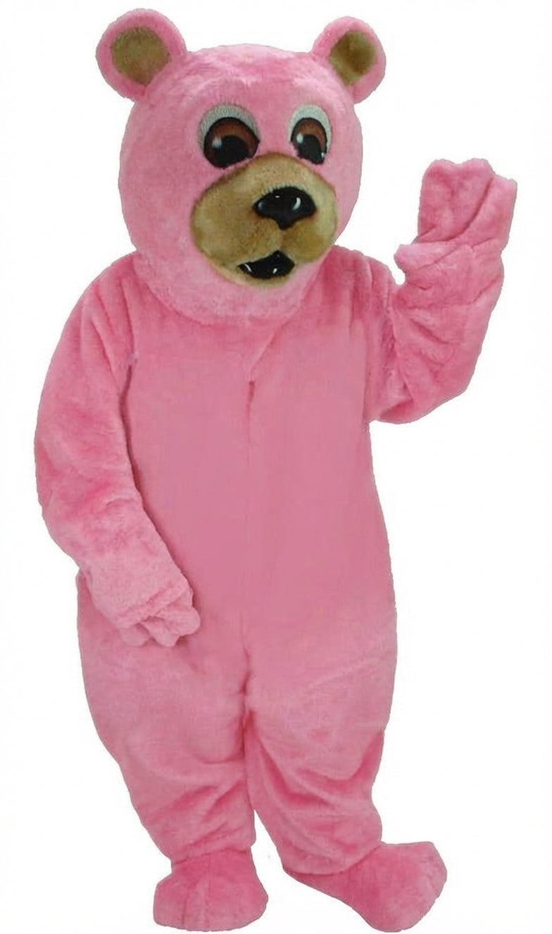 Black Bear Mascot - Short fur / Pink mascot costume