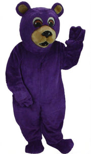 Black Bear Mascot - Short fur / Purple mascot costume