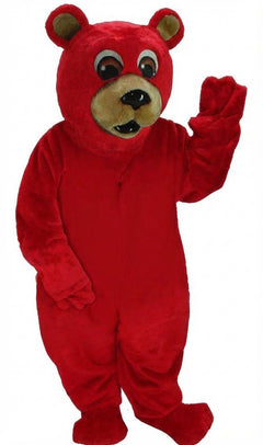 Black Bear Mascot - Short fur / Red mascot costume
