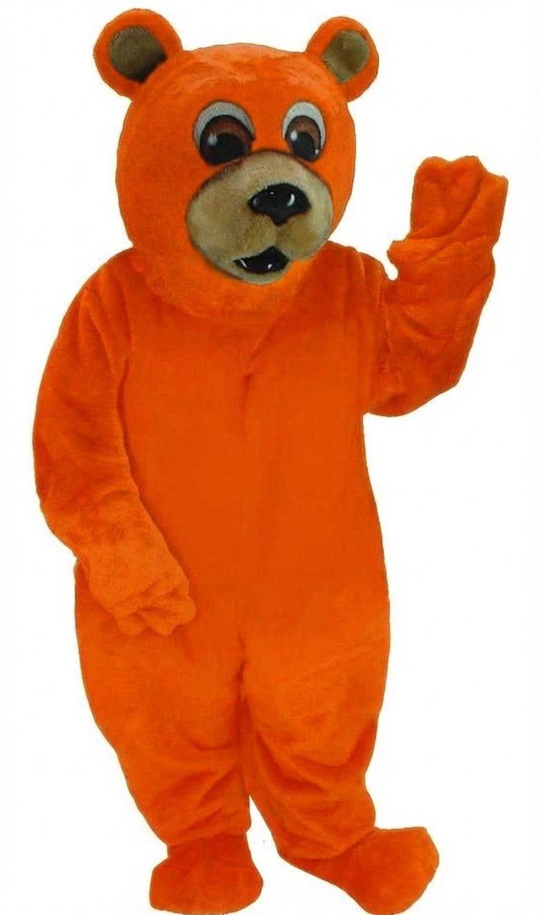 Black Bear Mascot - Short fur / Tiger Orange mascot costume