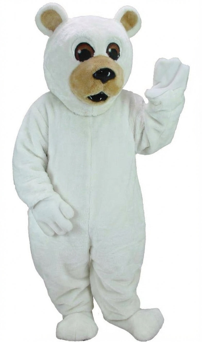 Black Bear Mascot - Short fur / White mascot costume