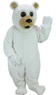 Black Bear Mascot - Short fur / White mascot costume
