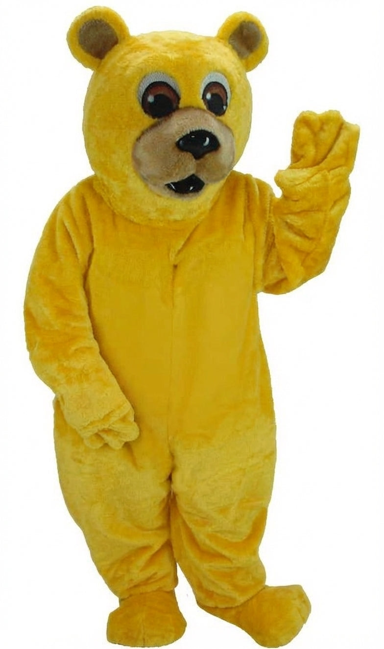 Black Bear Mascot - Short fur / Yellow mascot costume