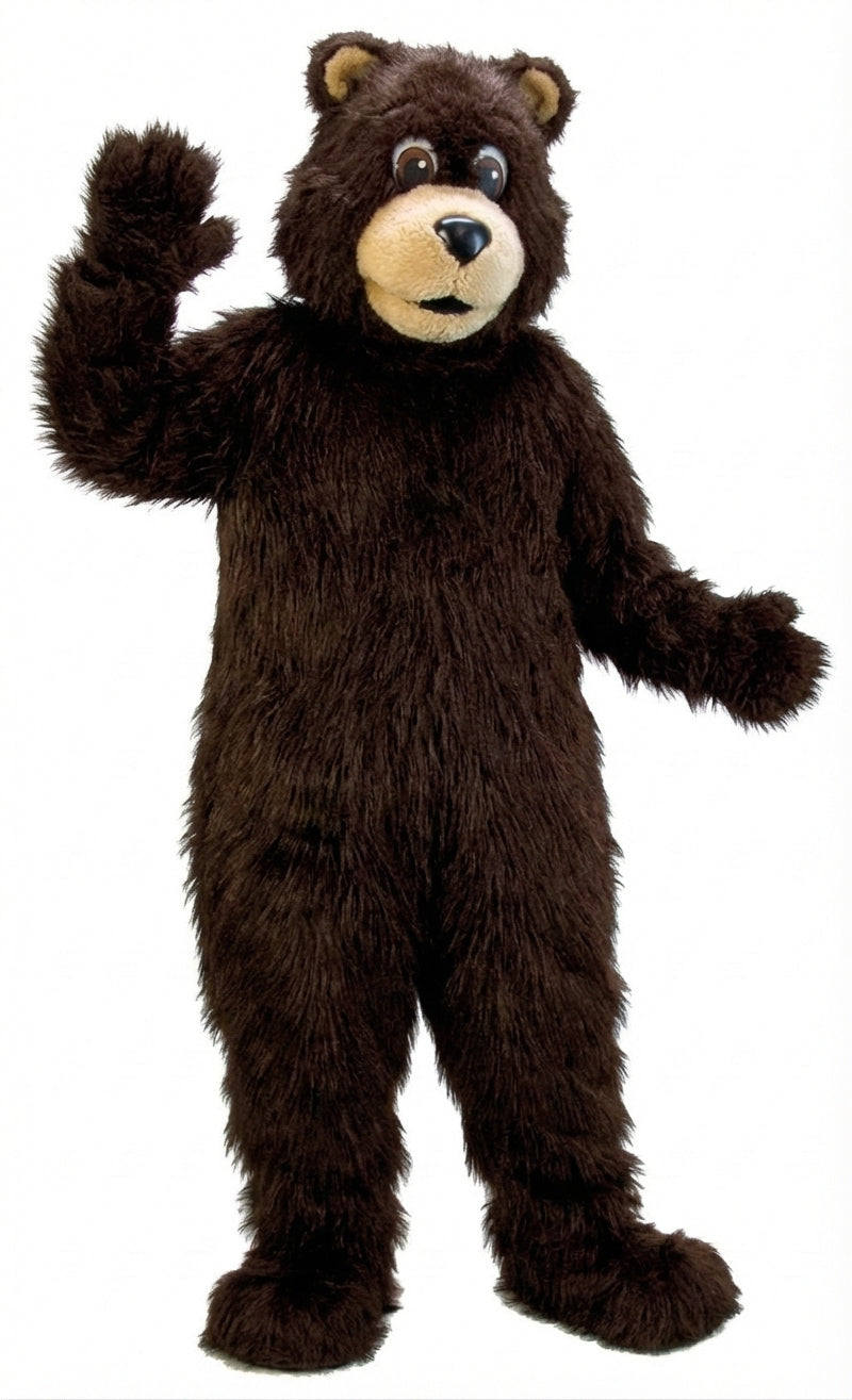 Black Bear Mascot (Thermolite)| Mascot-store.com - Long fur / Dark Brown mascot costume
