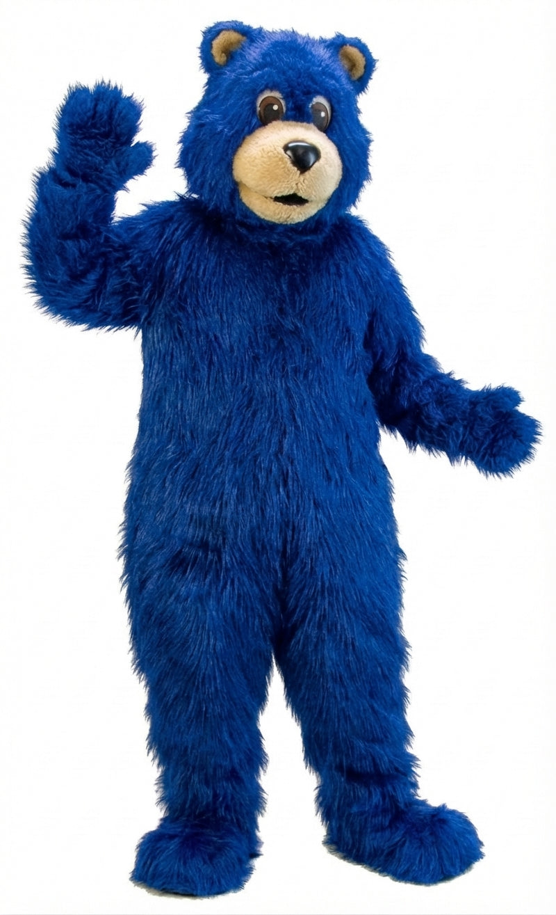 Black Bear Mascot (Thermolite)| Mascot-store.com - Long fur / Royal Blue mascot costume
