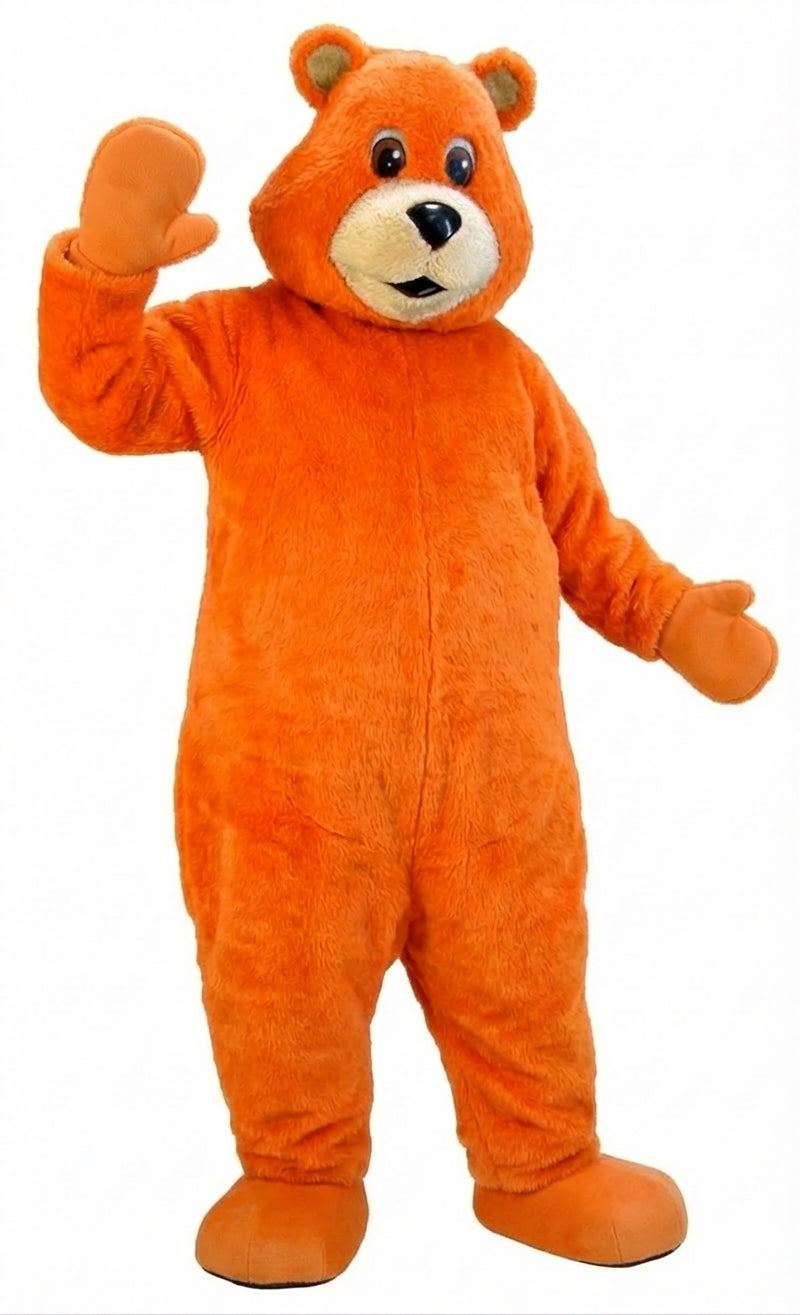 Black Bear Mascot (Thermolite)| Mascot-store.com - Short fur / Bright Orange mascot costume