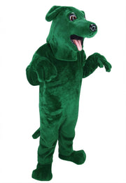Black Labrador Dog Mascot - Short fur / Green mascot costume