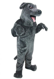 Black Labrador Dog Mascot - Short fur / Grey mascot costume