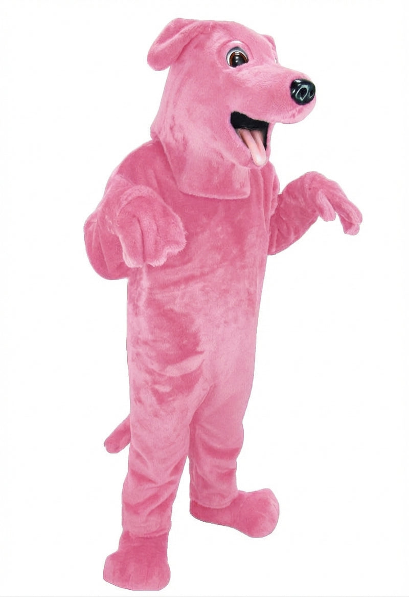 Black Labrador Dog Mascot - Short fur / Pink mascot costume