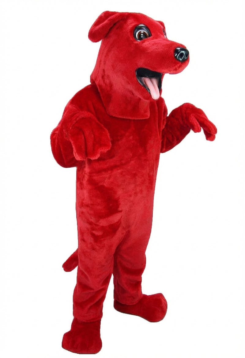 Black Labrador Dog Mascot - Short fur / Red mascot costume