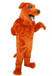 Black Labrador Dog Mascot - Short fur / Tiger Orange mascot costume