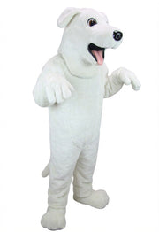 Black Labrador Dog Mascot - Short fur / White mascot costume