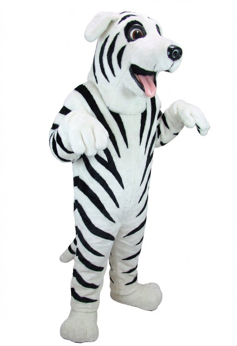 Black Labrador Dog Mascot - Short fur / Zebra mascot costume