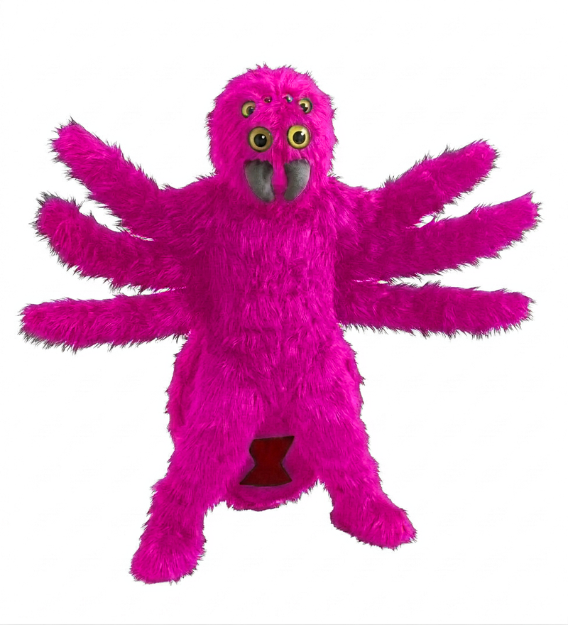 Black Widow Mascot (Thermolite) - Long fur / Bright Pink mascot costume