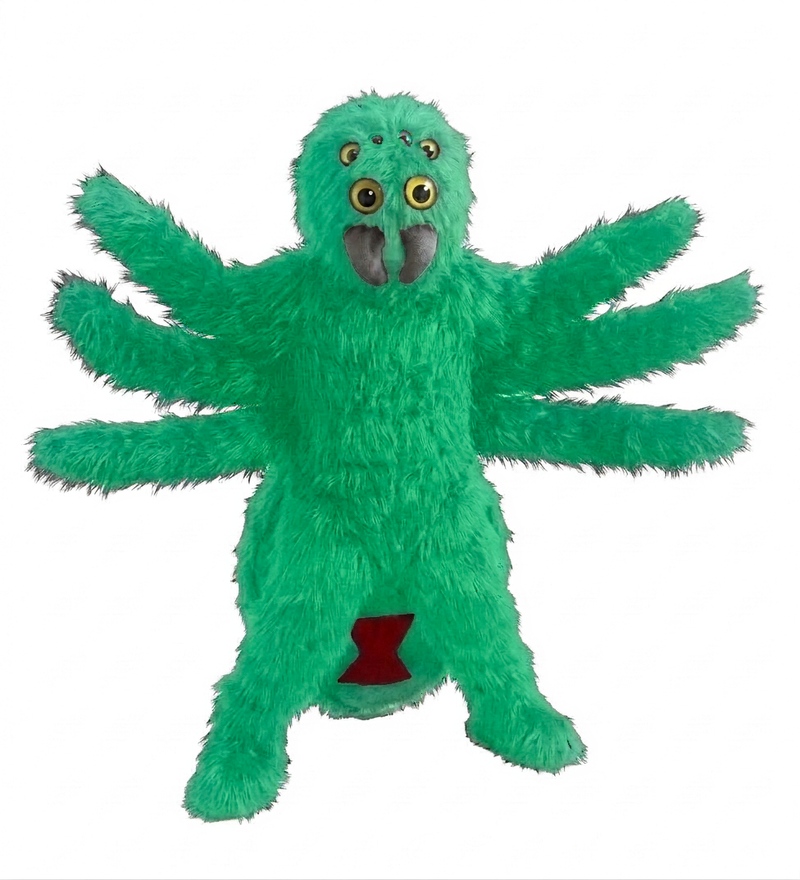 Black Widow Mascot (Thermolite) - Long fur / Lime mascot costume